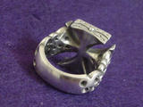 ビッグブラックマリア　a016　ビッグブラックアイアンクロスリング　指輪　BIGBLACKMARIA a016 Big Black Iron Cross Ring－４