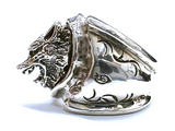 GODSIZE WOLF RING / Custom Transverse Arabesque Stamp　ゴッドサイズ　ウルフリング　カスタム刻印 横唐草