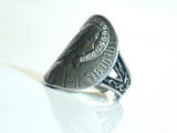 大振りなマリアコインリング、アンティーク仕上げ。SAINTS Design / Maria Coin Ring