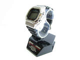 G-SHOCK　Gショック　ジーショック　CASIO　カシオ　DW-5600E-1VCT SS　ダイヤ（ＣＺ）　人口ダイヤ　ＣＺ　キュービックジルコニア　ストーン　透明石　パヴェ　爪留　シャインシルバーベゼル　カスタム　腕時計　Watch　デジタル