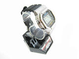 G-SHOCK　Gショック　ジーショック　CASIO　カシオ　DW-5600E-1VCT SS　ダイヤ（ＣＺ）　人口ダイヤ　ＣＺ　キュービックジルコニア　ストーン　透明石　パヴェ　爪留　シャインシルバーベゼル　カスタム　腕時計　Watch　デジタル