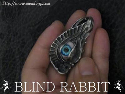 BLIND RABBIT, ブラインド ラビット,Ecstasis,ブルーアイ,ペンダント,義眼,全体,シルバーアクセ,ブランド,ドメスティック 