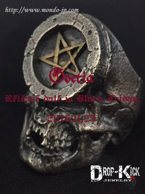  goetia,ゴエティア,666,grimoire,グリモワール,Mondo,Drop kick JEWELRY,collaboration,コラボレーション,ring,指輪,リング,シルバーアクセサリー,Sterling Silver jewelry,skull,スカル,pentagram,ペンタグラム,五芒星,Black Friday,ブラックフライデー,シルバーアクセ,ブランド,ドメスティック 