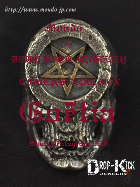 goetia,ゴエティア,666,grimoire,グリモワール,Mondo,Drop kick JEWELRY,collaboration,コラボレーション,ring,指輪,リング,シルバーアクセサリー,Sterling Silver jewelry,skull,スカル,pentagram,ペンタグラム,五芒星,シルバーアクセ,ブランド,ドメスティック 