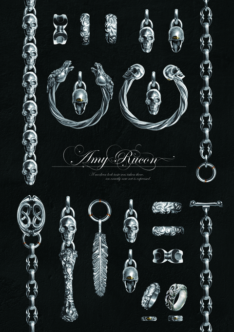 アミー ルコン,Amy Rucon,スカル,アラベスク,バイカー,関本 一樹,kazuki sekimoto,通販,デザイナーズ,シルバーアクセサリー,ジュエリー,ブランド,ハンドメード,カスタム,オーダーメード,プレゼント,公式販売店,正規取扱店,正規代理店,オフィシャルディーラー,Mondo,モンド,ONLINE SHOP,大阪,通販 