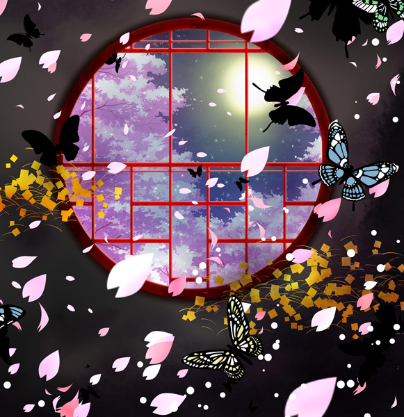 夜桜蝶 Gallery
