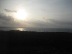 宮崎県　シェラトン・グランデ・オ―シャンリゾート　客室　朝の窓の風景