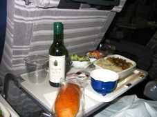 １日目　タイ・バンコク旅行　JAL　機内食