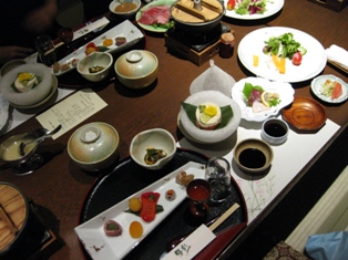 九州　黒川温泉郷　「湯峡の響き　優彩」夕食　「旬の和食会席膳・長月の膳」