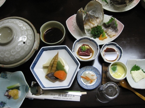 161豊富温泉　ニュー温泉閣ホテル　夕食 