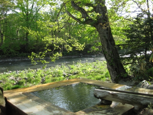 上の湯温泉『温泉旅館銀婚湯』野天風呂「トチニの湯」