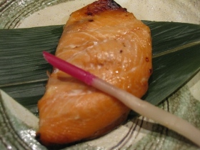 養老牛温泉「湯宿だいいち」/夕食 焼き物:桜鱒の西京焼き
