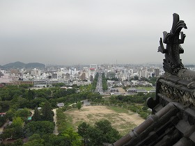 姫路城　天守閣からの眺め