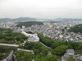 姫路城　天守閣からの眺め