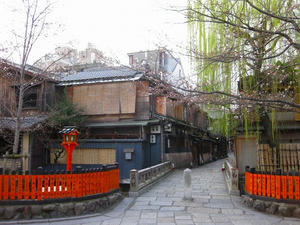 京都　祇園　白川　巽橋