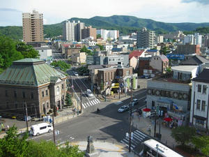小樽　堺町通　ルタオ本店　展望台からの眺め
