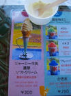 北西の丘展望台のジャージー牛乳濃厚ソフトクリーム３００円