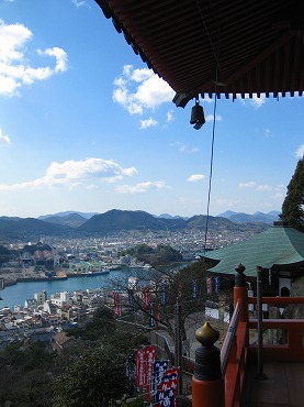 広島観光／広島県尾道／千光寺公園・千光寺　本堂からの眺め