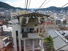 広島観光／広島県尾道／千光寺山ロープウェイ（下り）