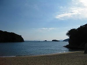 広島観光／広島県　鞆の浦／仙酔島　ビーチ