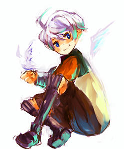 なんか凄い色の少年