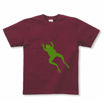 黄緑単色カエル　Ｔシャツ