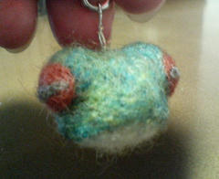 カエルの顔携帯ストラップ