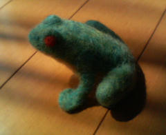 羊毛フェルトのカエル03
