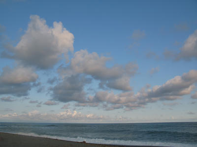 雲と海の写真