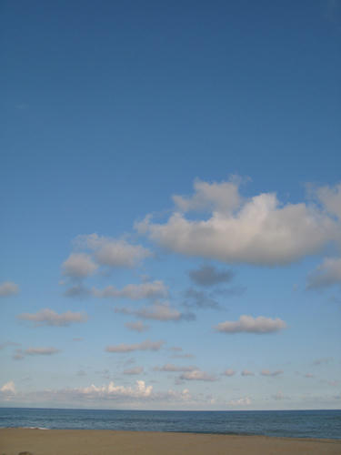 雲と海の写真