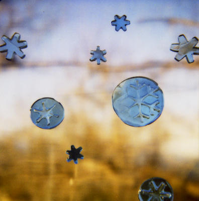 雪の結晶の写真