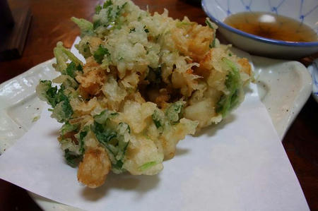樹　貝柱のかき揚げ