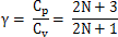γ=(2N+3)/(2N+1)