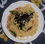 納豆とオクラのパスタ