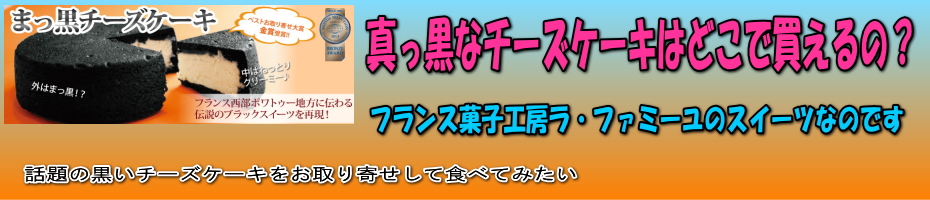 真っ黒なチーズケーキの販売店は？どこで買えるの？楽天？