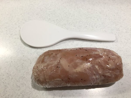 なんとなくしゃもじを添える