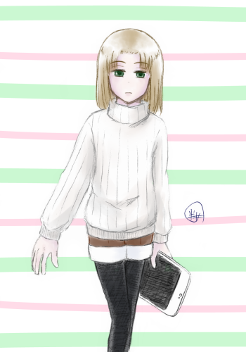 ショートパンツ姿は珍しいですね