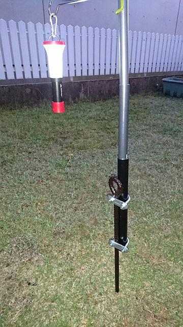 ランタンスタンド　自作ポール