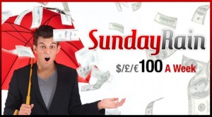 サンデーレイン $100週間ボーナス