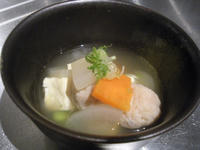 豆腐と鶏肉団子の煮込み