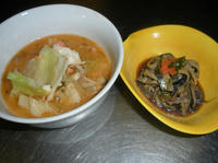 三平汁とマグロの皮のポン酢和え