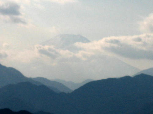 高尾山から見る富士山