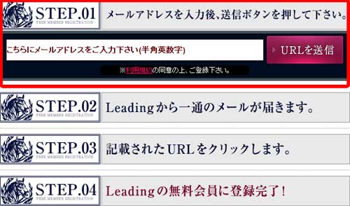 リーディングの登録方法