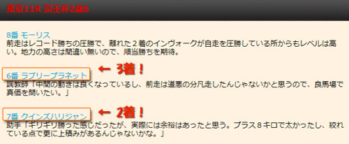 京王杯2歳Sの注目馬情報