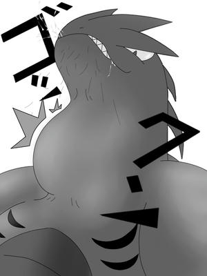 喉を膨らませてゴックンと！