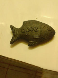 ひと仕事した後の鉄の魚くん