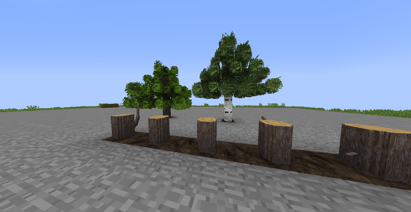 3dテクスチャを使って木を円柱に 枝もリアルに 雑記はじめました Minecraftを自分色に