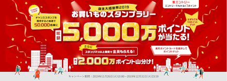 楽天ポイントカード スタンプラリー20191126