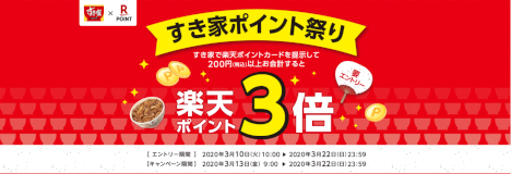 楽天ポイントカード すき家20200313