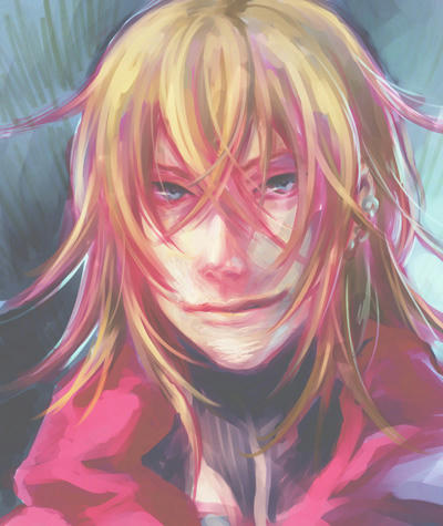 TOPの加工画。フォトショもSAIくらい色混ざったらなぁ